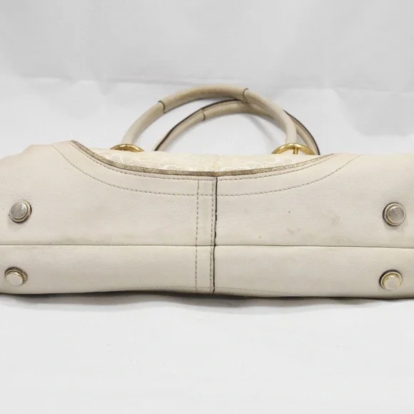 Coach Cream and Pink Shoulder Bag with Gold Fasteners - Picture 3 of 4